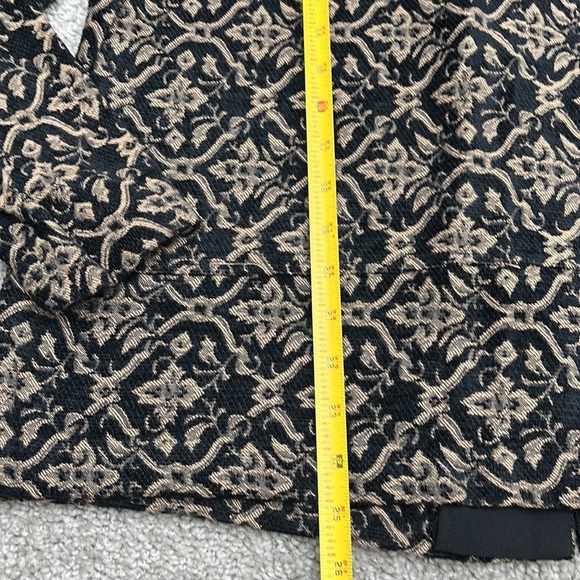 Coldwater Creek Black Tan soft Woven Button Up Jacket Women’s size 8 ~ EUC - Picture 6 of 8